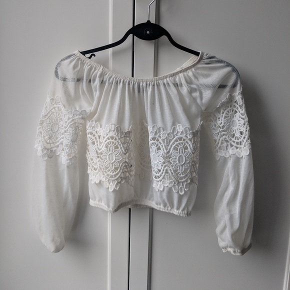 Asos Off Shoulder Crochet Top - Picture 5 of 6